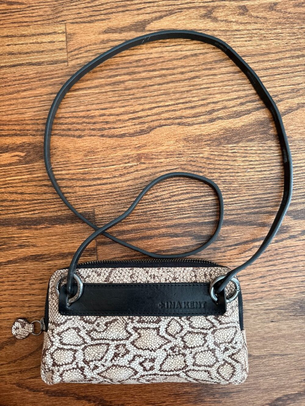 INA KENT Animal Print Convertible Crossbody/Shoulder/Clutch Bag Adjustable Strap